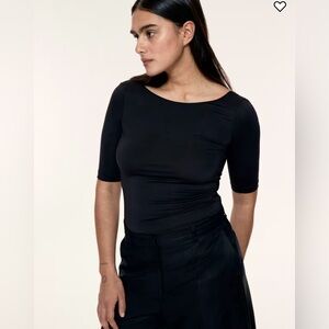 NWOT Elegant H&M Black Women's Ballerina Low Back Top